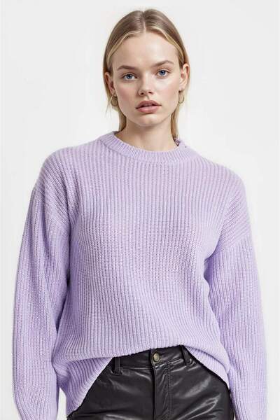 DeFacto Pulover tricotat simplu, cu decolteu rotund, din țesătură Thessalonik...