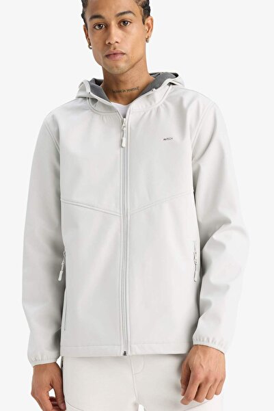 DeFacto DefactoFit Softshell Mont Su İtici Rüzgara Karşı Koruyan Kapüşonlu Fe...