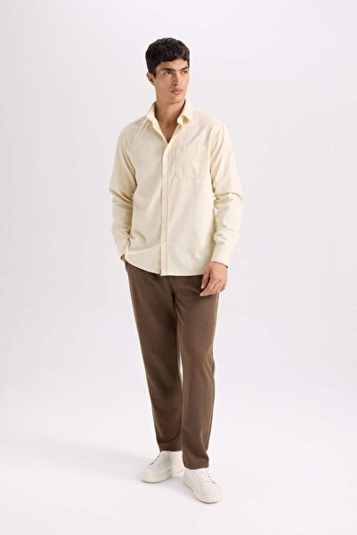 DeFacto Regular Fit Sweatpants with Lace-Up Waist and Pocket Detail Straight ...