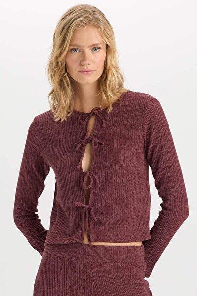 DeFacto Kardigan standardnog kroja sa okruglim izrezom, jednobojni, sa dugim ...