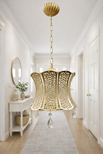 VENON Aydınlatma Milano Tekli Patine Avize Sarkıt Tekli Modern Hol Koridor Mu...