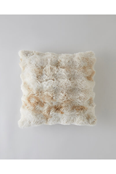 English Home Terra Pelüş Kırlent Kılıfı 45x45 cm Bej
