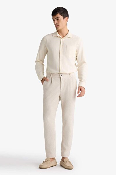 DeFacto Trousers Tailored Regular Fit Straight Leg with Pockets D3704Ax24Au