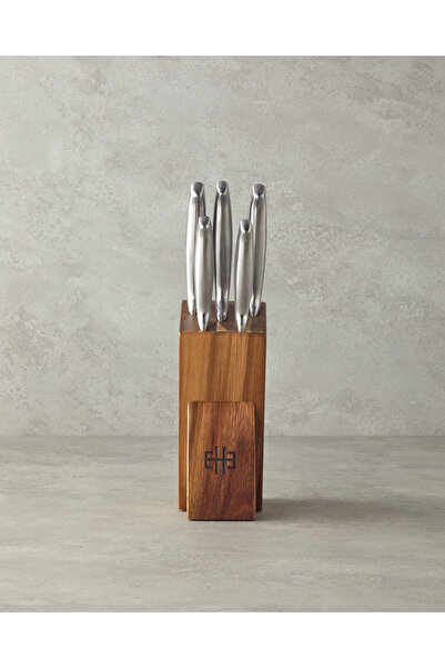 English Home Creil Paslanmaz Çelik 5 Parça Bloklu Bıçak Seti 20,5-24,5-33-33-...