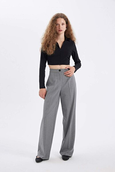 DeFacto High Waist Wide Leg Basic Pants - C6402Ax24Au