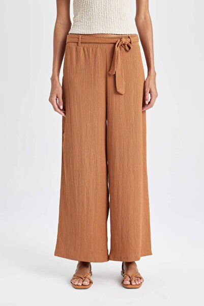 DeFacto Širokih nogavica, omotani kroj, kapri hlače - D2175AX24SM