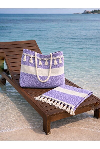 Life Line Pamuk Peştemal & Çanta Seti – Organik Hafif, Çok Amaçlı (Plaj • Ham...