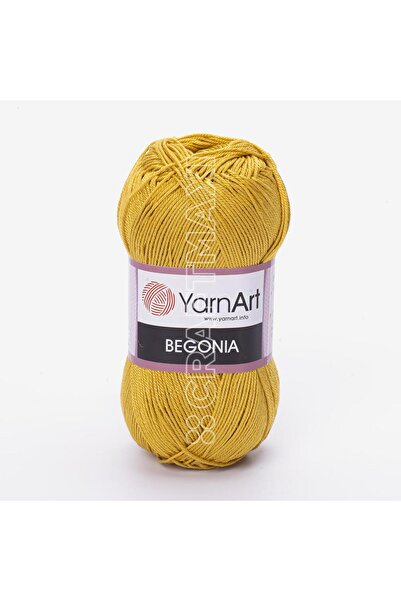Yarnart BEGONIA - Fir de tricotat manual mercerizat GALBEN ÎNCHIS-4940
