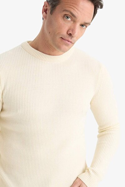DeFacto Standard-Fit-Strickpullover mit Rundhalsausschnitt C8814AX24WN