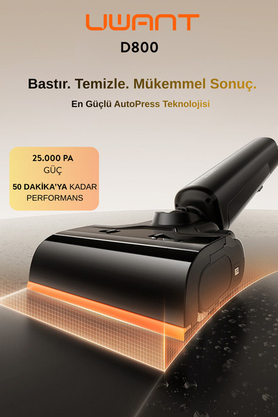UWANT 25.000 Pa Emiş Gücü ve Kendini Temizleyebilen Islak & Kuru Dikey Süpürg...