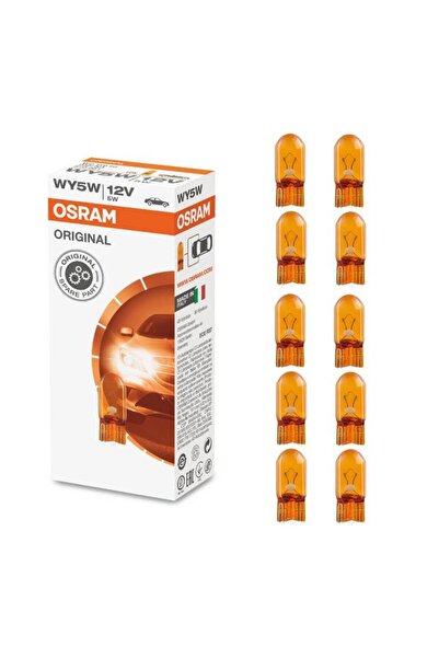 Osram 2827 Wy5w T10 Dipsiz Turuncu Ampul 12v 5w 10 Adet