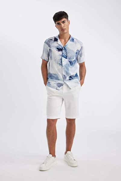 DeFacto Crinkle Bermuda Shorts - D4262AX24SM