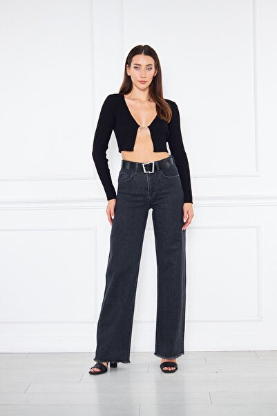 cracpot Wide Leg Likralı Pantolon