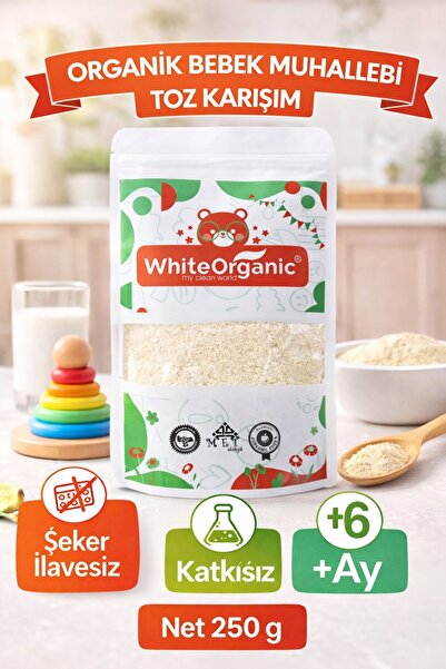 White Organic Organik Bebek Muhallebi Tahıl Bazlı 250 Gr +6 Ay