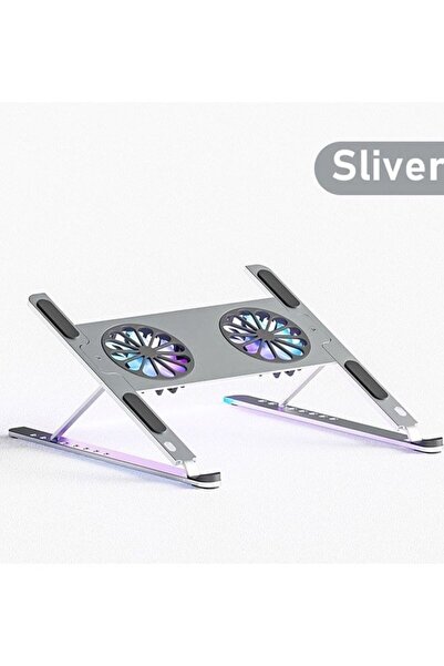 Arabest حامل كمبيوتر محمول قابل للتعديل مع مروحة يحافظ على البرودة ، وحامل تا...