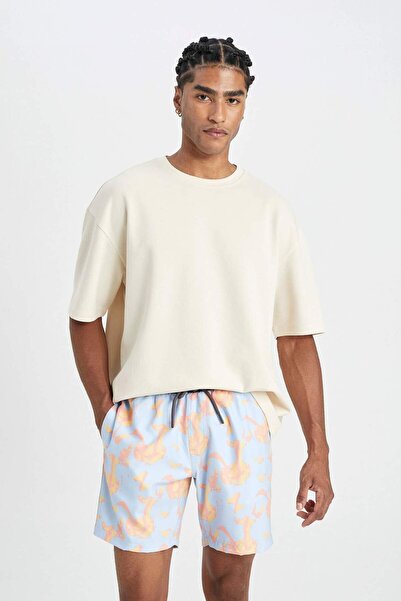 DeFacto Κοντό μαγιό με κανονική εφαρμογή και σχέδια B7448AX24HS