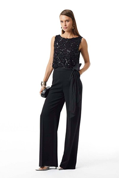 EXPLOSION Payet Garnili Beli Kuşaklı Yanları Cepli Tulum