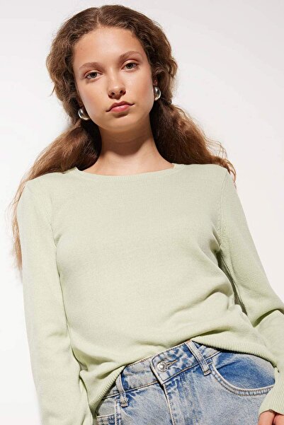 DeFacto Regular Fit Soft Textured Crew Neck Basic Απλό Πλεκτό Πουλόβερ F7091A...