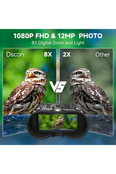OEM Binoclu cu vedere nocturnă, zoom optic8x, Full HD, baterie reîncărcabilă,3000 mAh, model NV8160