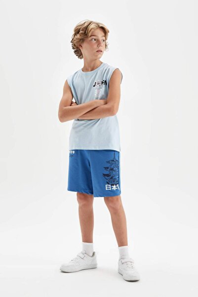 DeFacto Baskılı Şort Erkek Çocuk D2424A824HS