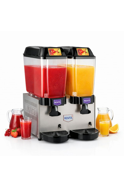 Remta 20+20 Litre Çiftli Şerbet Soğutucu Gri - ST12