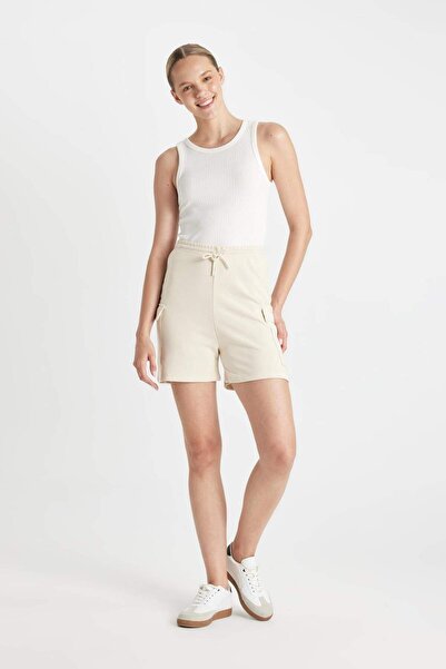 DeFacto Pantaloni scurți din țesătură groasă cu picioare drepte C9309AX24SM