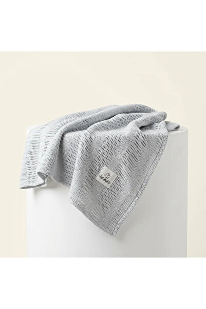 jr.bunnies بطانية أطفال من القطن 100% باللون الأزرق الفاتح مقاس 100x100 سم - ...