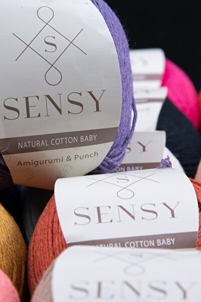 SENSY Premium Amigurumi Ipi Punch (panç) Baby Soft Cotton 50 Gr 20'li Örgü Ip Set24