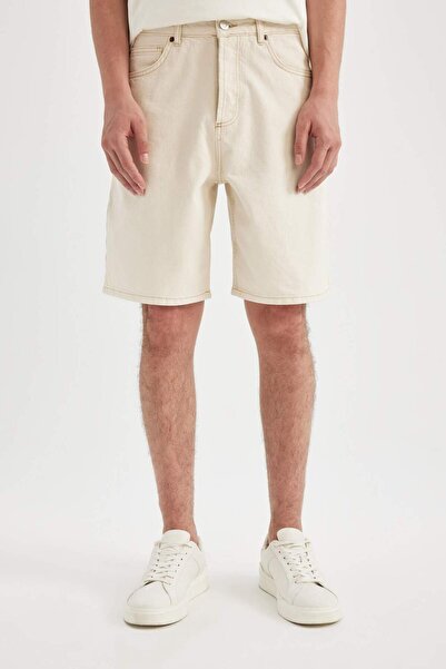 DeFacto D3936AX24SM Model Straight Fit Jean Bermuda Shorts