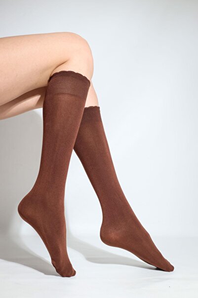 Daymod Soft Viskon Dizaltı Çorap KAHVE