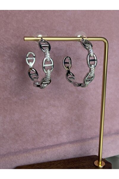 ANKA JEWELLRY Brand Model Zircon Stone Steel Women's Earrings