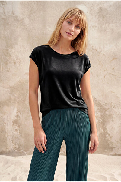 WESTMARK LONDON Black Crew Neck Cotton Women's Short Sleeve T-Shirt Betty O-N...