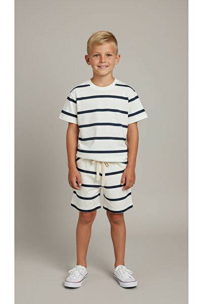 Booni Jooni Stripe Detailed Shorts Suit