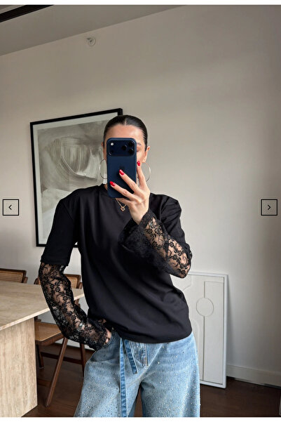 MareandCo Dantel Kollu Tshirt