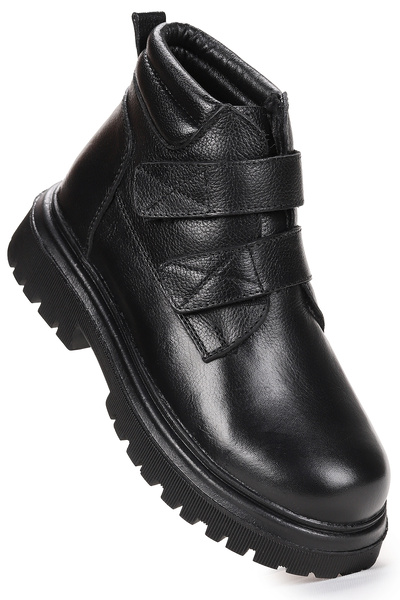 KARAMAZI Teze %100 Deri Cırtlı Erkek Çocuk Bot Ayakkabı