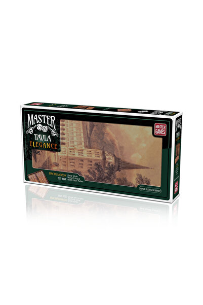 Ks Games Backgammon with Wooden Istanbul Tower and View