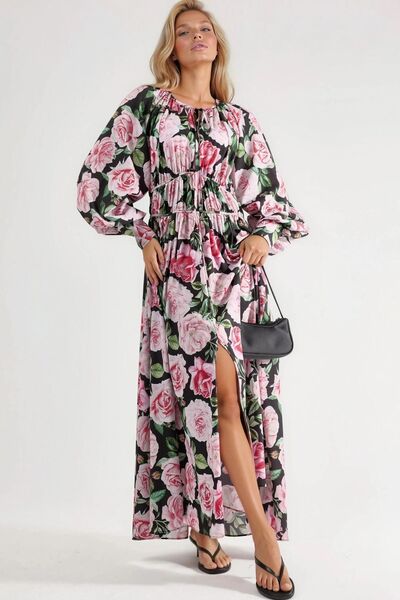 Hiccup Msn Floral Print Tie-Detail Maxi Dress