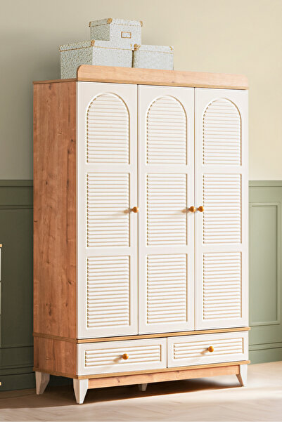 Setay Gardırop, Tetri 3 Kapaklı 2 Çekmeceli Dolap