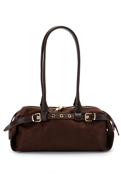 Ecrou Belt Detailed Shoulder Bag Bitter Coffee