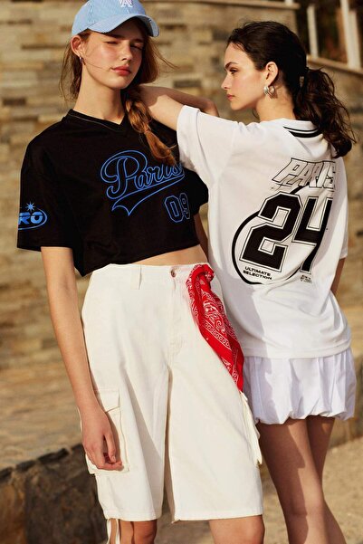 DeFacto Coool Yüksek Bel Gabardin Bermuda Şort D1250AX24SM