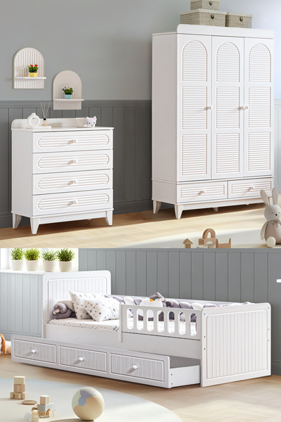 Setay Tetri Çocuk Odası, Tetri 3 Kapaklı Dolap, Lena Yavrulu Karyola, Şifonye...