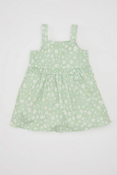 DeFacto Çiçekli Kolsuz Elbise Kız Bebek C7167A524SM