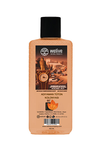 Welive ADIYAMAN TÜTÜN KOLONYASI 400 ML (DEPREM ANISINA ÖZEL) 80 DERECE