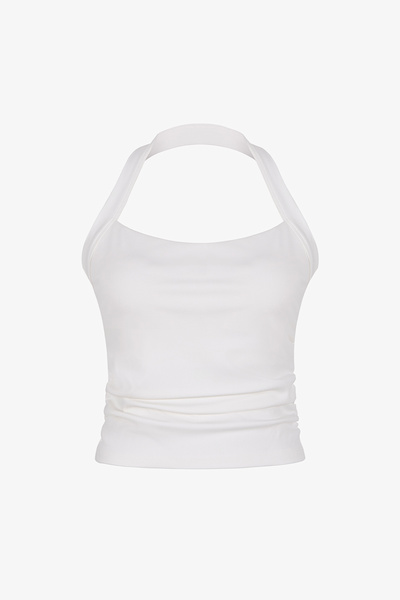 Penti Μπλούζα με λαιμόκοψη Halter σε χρώμα Χιονάτο Σύννεφο