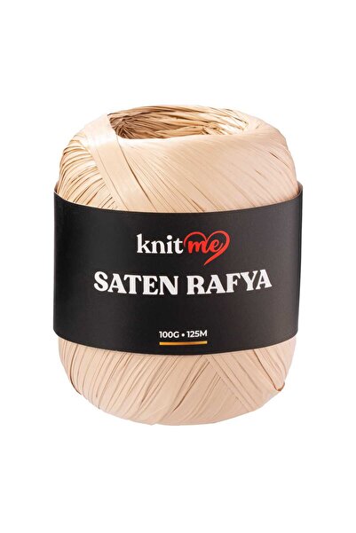 knitme Knit Me Saten Rafya-Raffia İplik 100 Gr Vizon