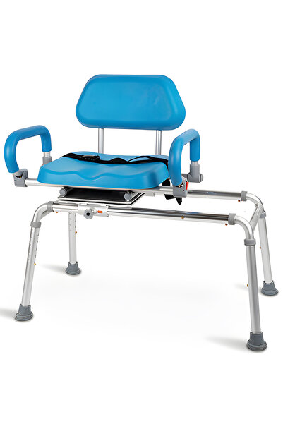 Linomag Scaun de baie glisant Linomag®, rotativ, mânere pliabile, șezut moale...