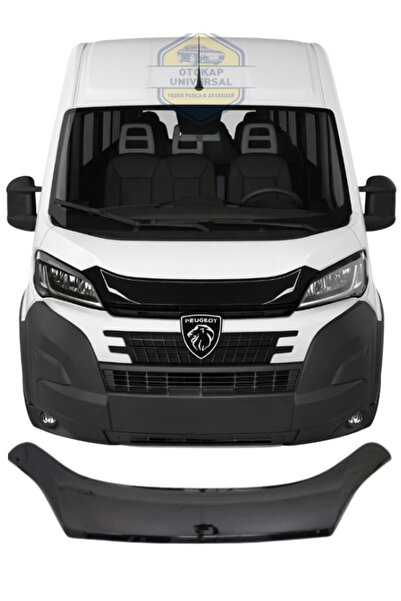 UmTech Peugeot Boxer 2014-2025 Kaput Rüzgarlığı Koruyucu Siyah Kaput Koruma A...