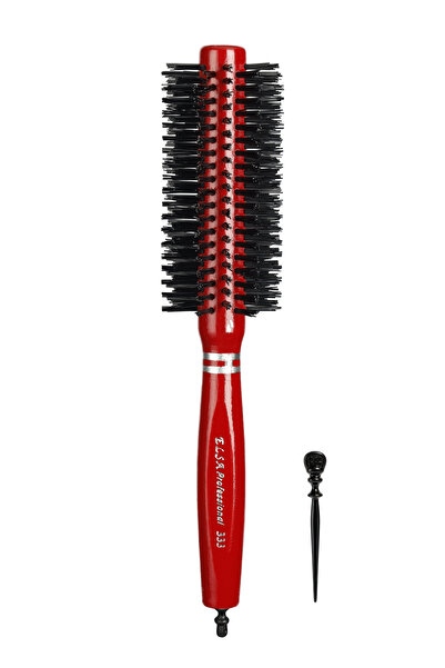 ELSA Επαγγελματική βούρτσα μαλλιών 333 με κόκκινη πόρπη