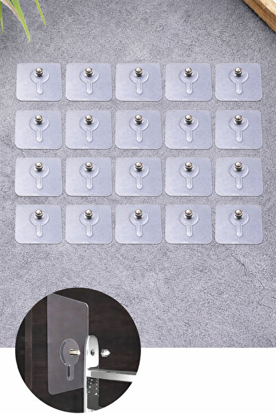 ARVALE Matkap Delme Yok ! 20 Adet Güçlü Yapışkanlı Duvar Vidası - Elbise Çerv...