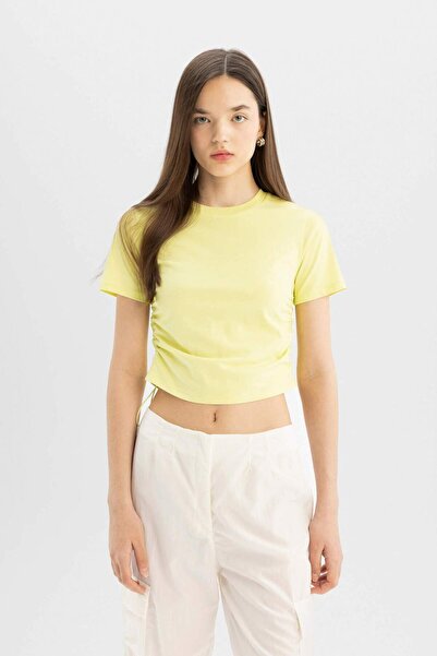 DeFacto Εφαρμοστό κοντομάνικο μπλουζάκι D1492AX24SM